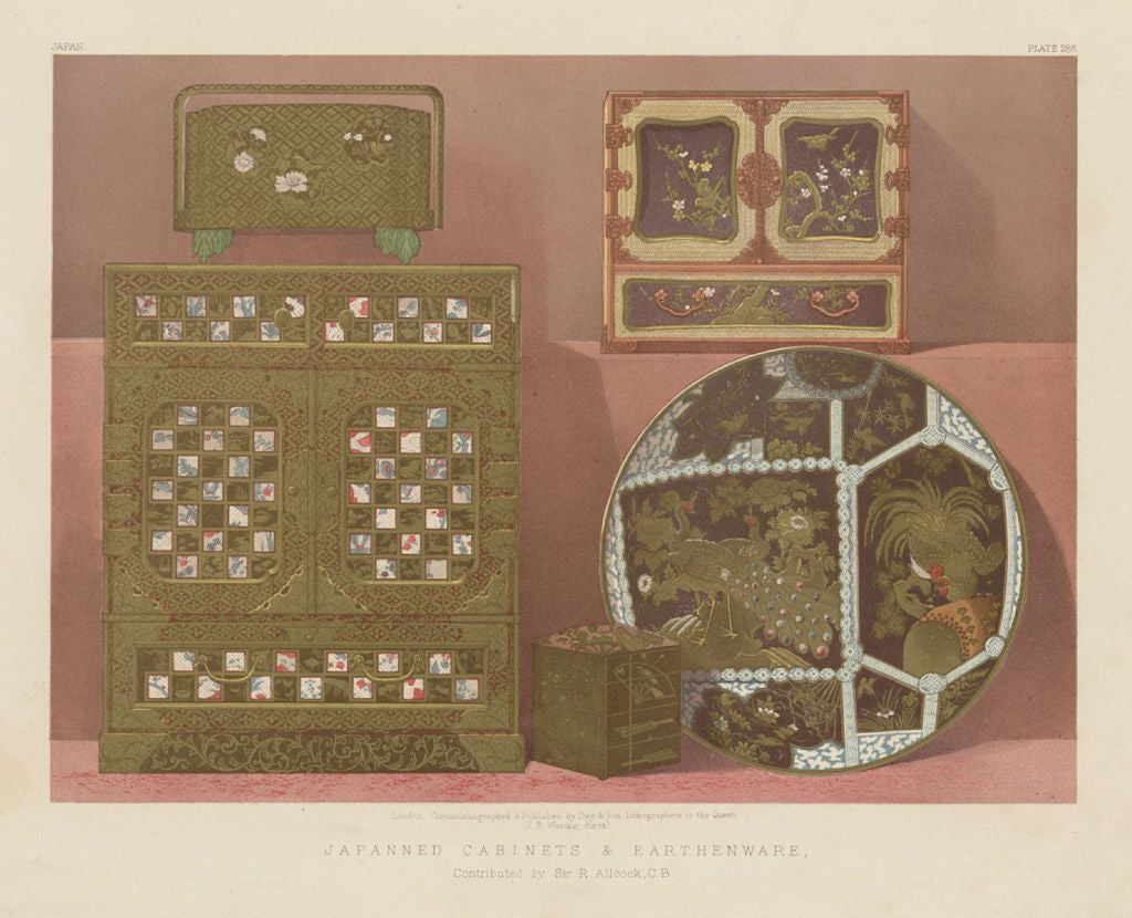 INTERNATIONAL EXHIBITION. Japanned cabinets & earthenware. Sir R Allcock 1862
